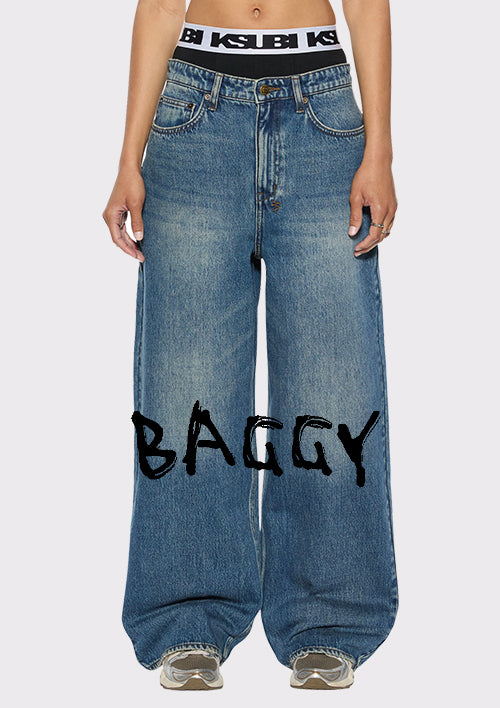 Ksuper Women's Super Baggy Jeans