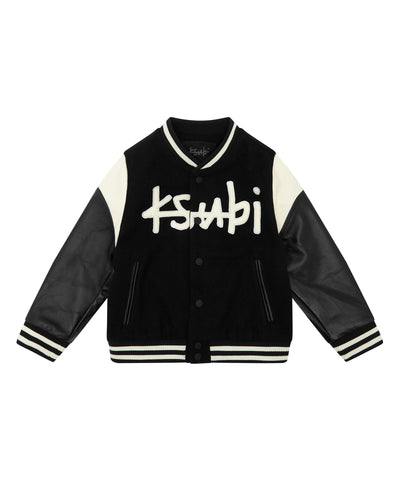 1999 LIL KING LETTERMAN JACKET BLACK