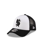 KSUBI X NEW ERA 9FORTY A-FRAME TRUCKER CAP BLACK/WHITE HEADWEAR