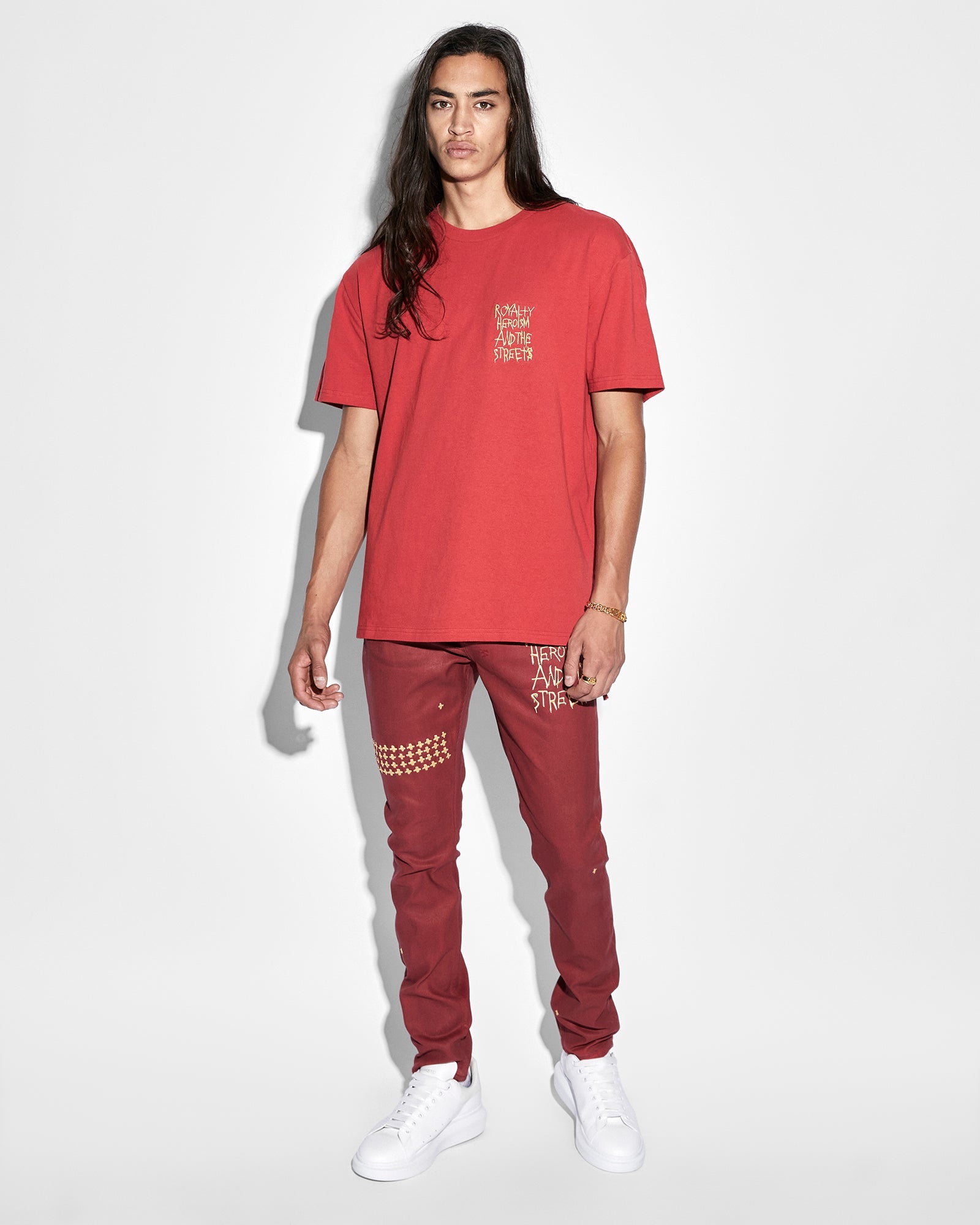 MENS  KSUBI 23 BIGGIE SS TEE RED OVERSIZED TEES