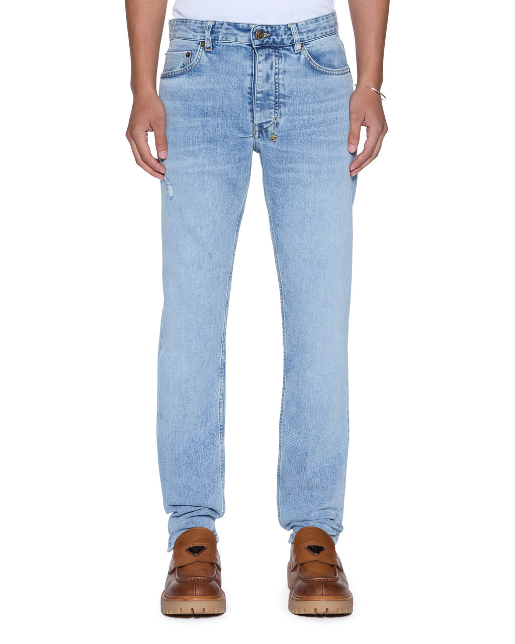 Mens Chitch Selvedge Sydney Blue Slim Denim Jeans - Denim