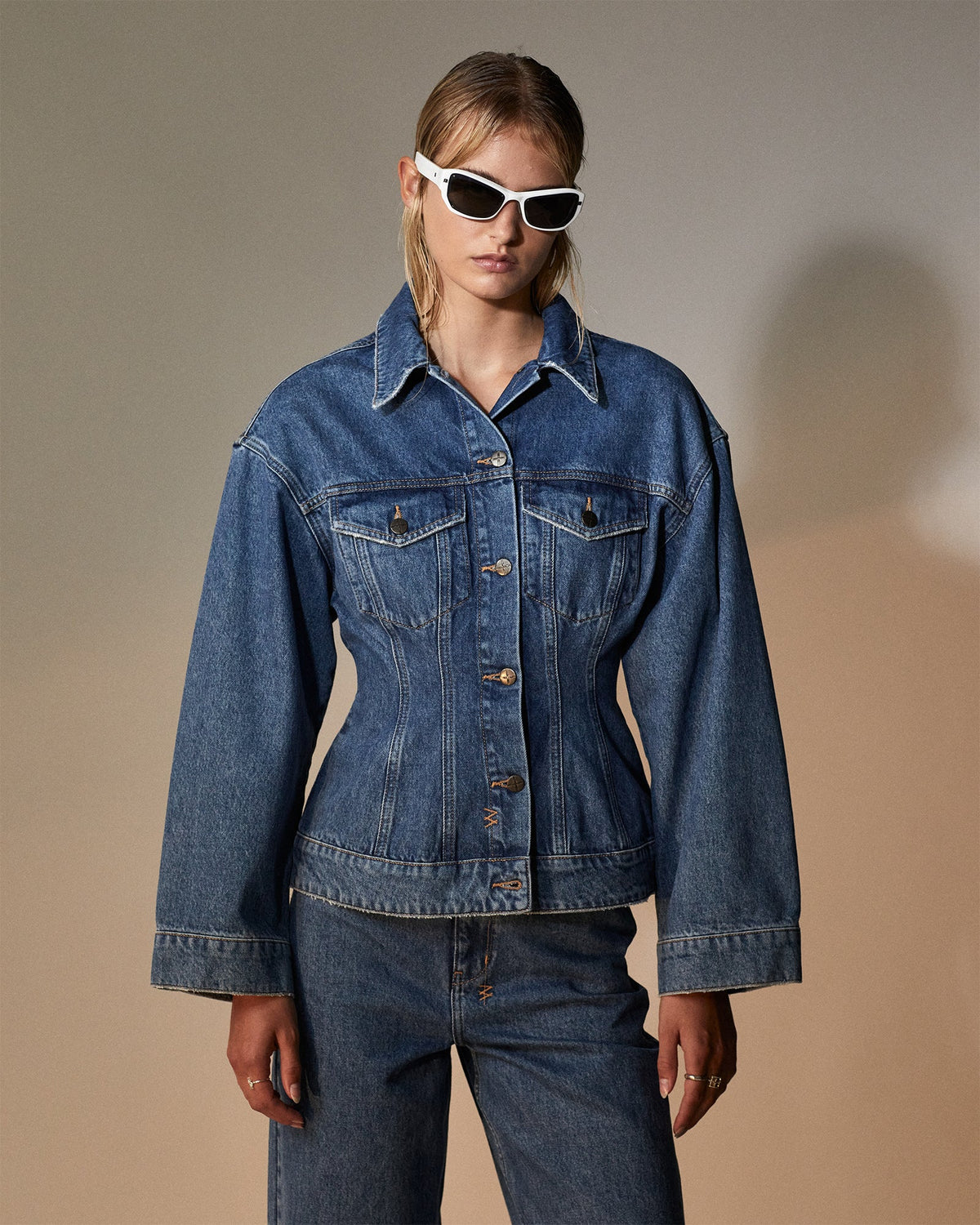 Womens Cinched Jacket Heritage Slim Jackets - Denim