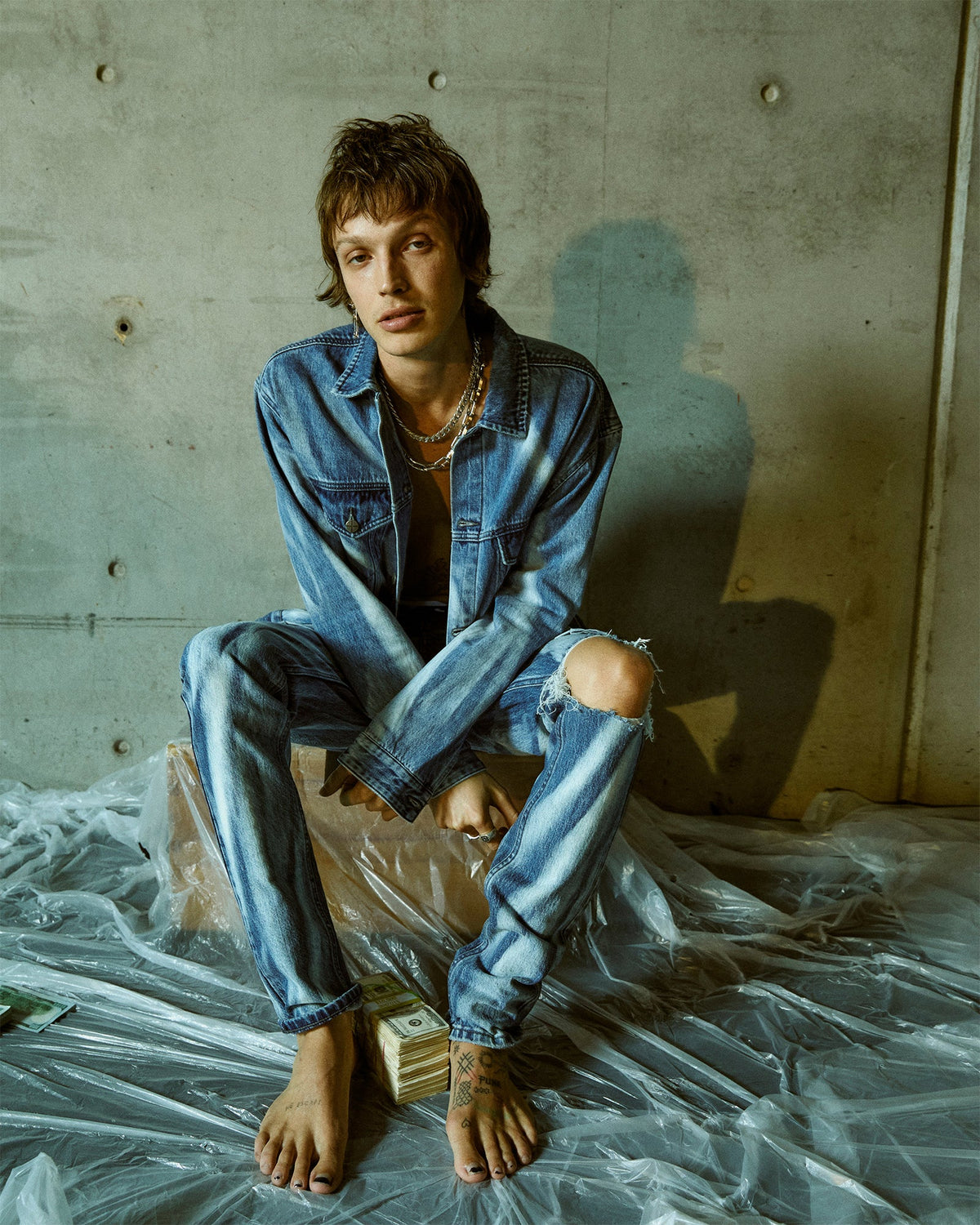 Mens Oh G Jacket Kaos Oversized Jackets - Denim