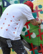 MENS 4X4 BIGGIE SS TEE WHITE/RED TEES