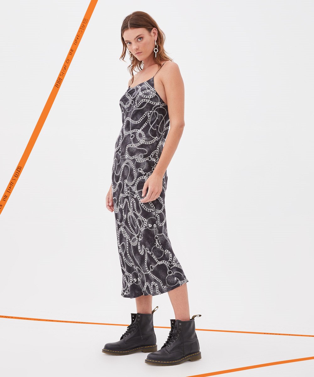 Womens Heavy Metal Dress Dresses - Black