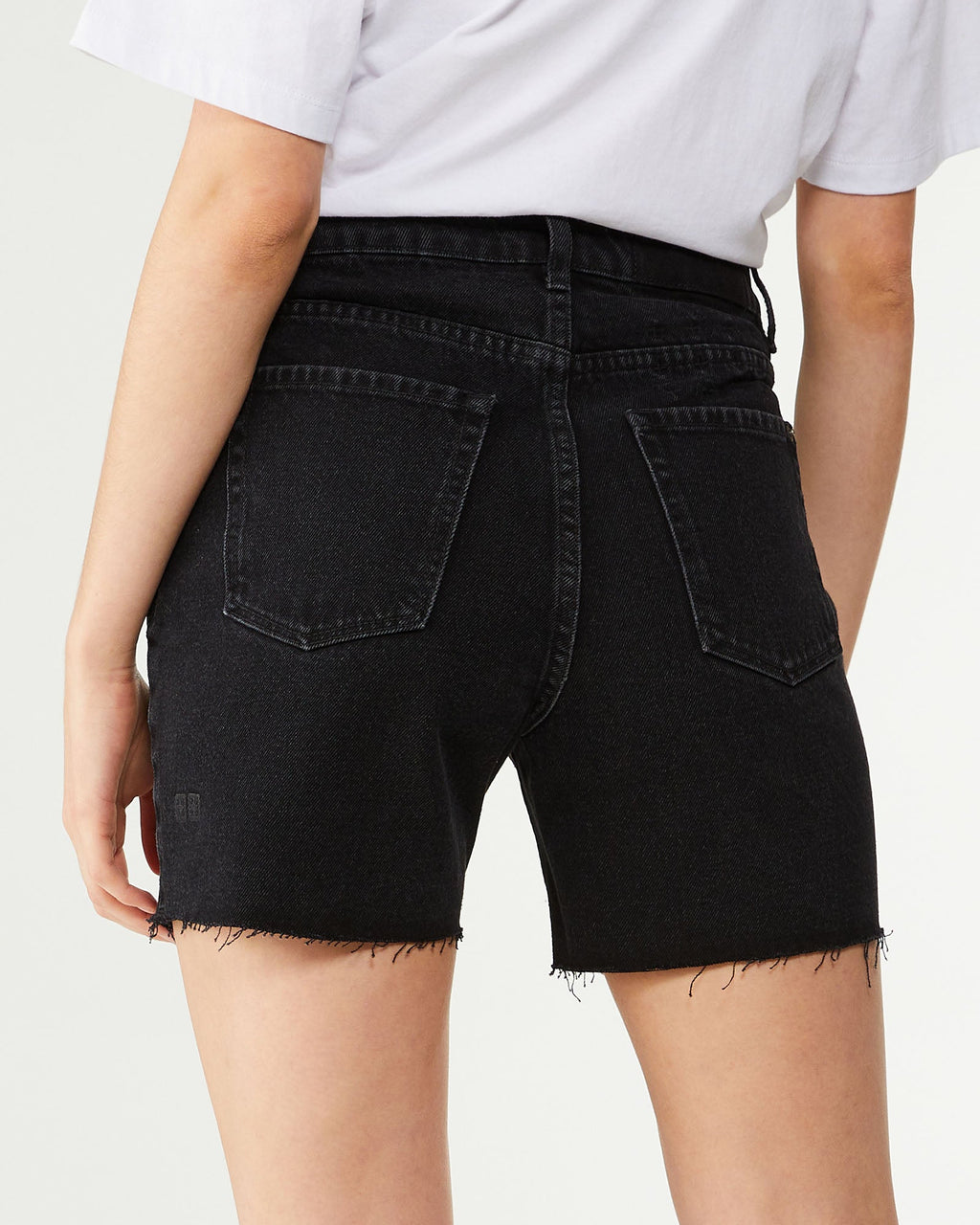 Womens Racer Short Noir Slim Walkshorts - Black