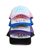 LA AND THE STREETS TRUCKER CAP PURPLE HEADWEAR