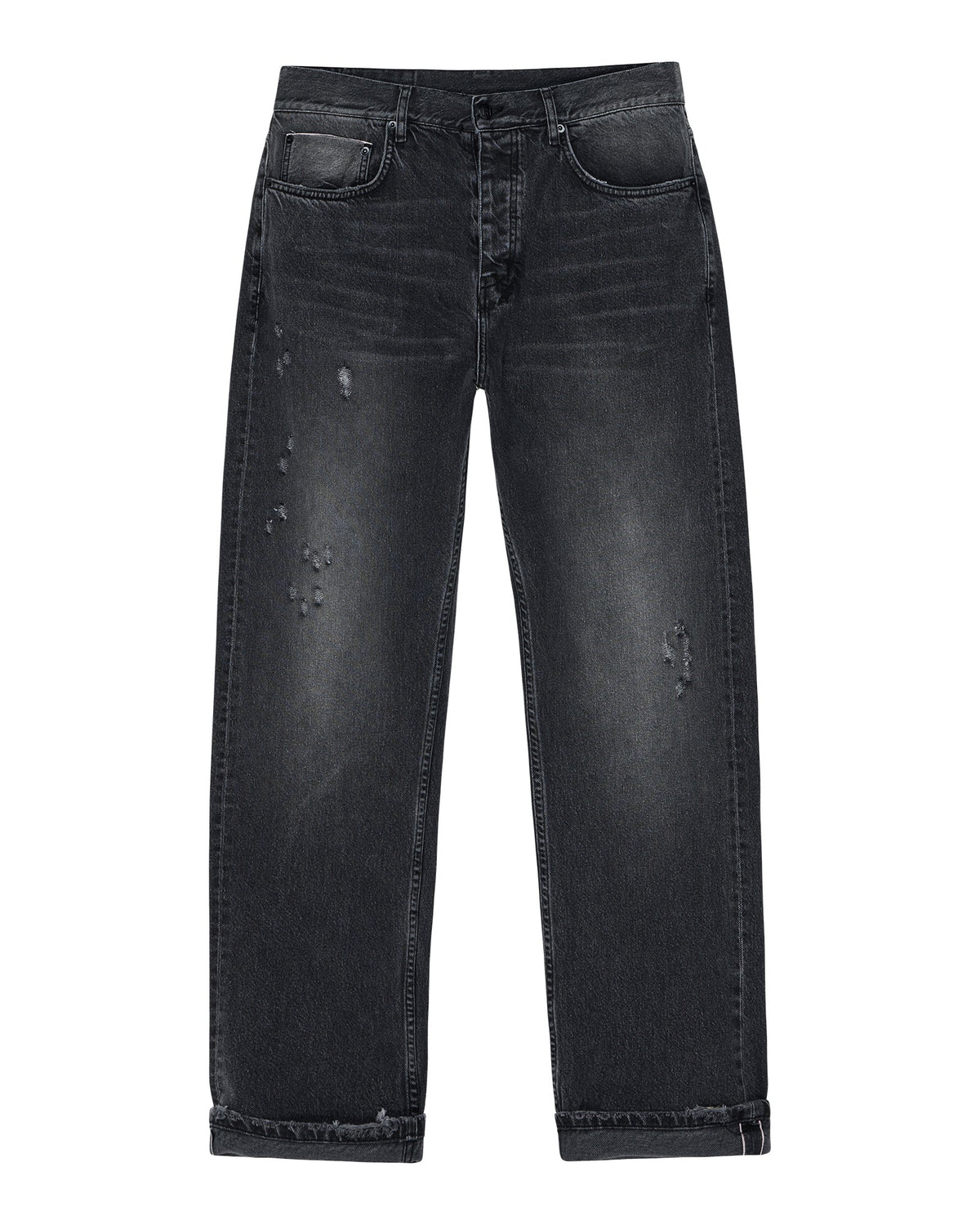 MENS ANTI K SELVEDGE CHICAGO BLACK DENIM JEANS