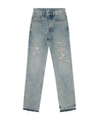 Mens Anti K Stagelight Trashed Relaxed Denim Jeans - Denim