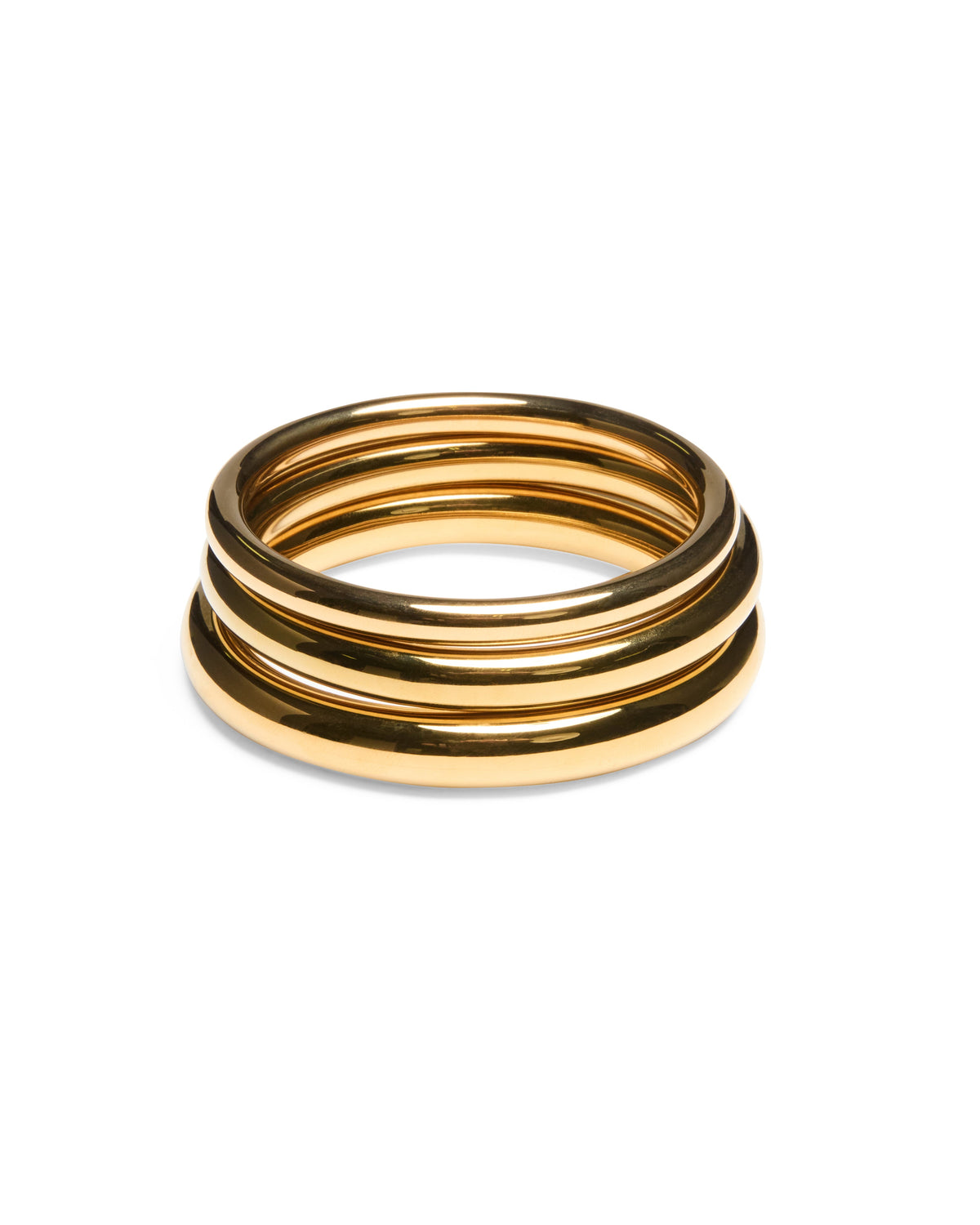 Stakked Bangle Set Gold Jewellery - Gold