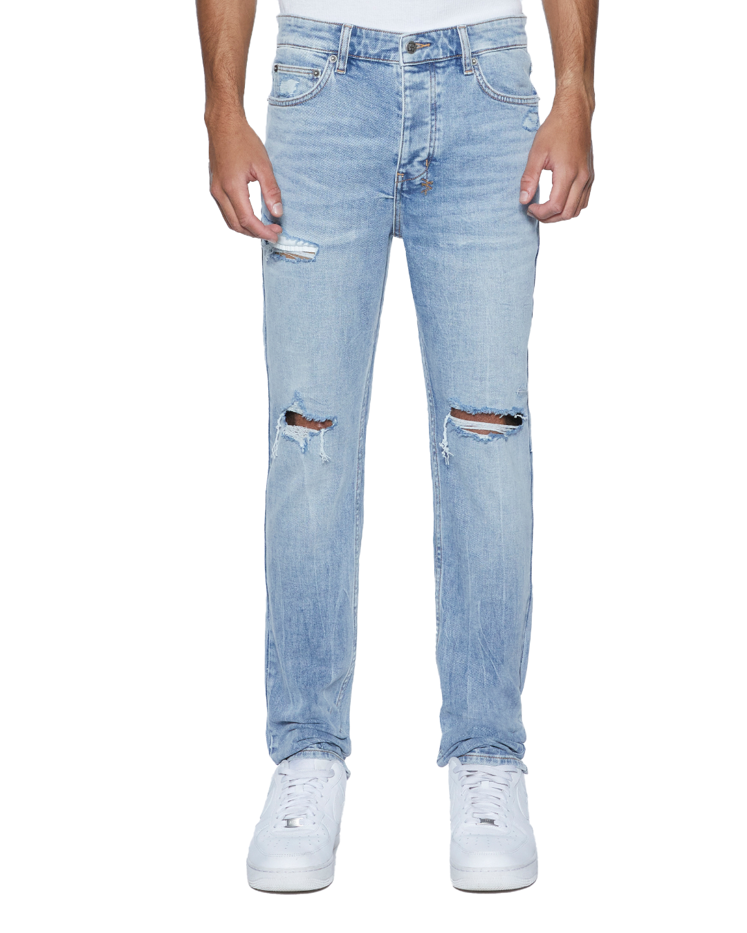 Mens Chitch Rekon Trashed Slim Denim Jeans - Denim
