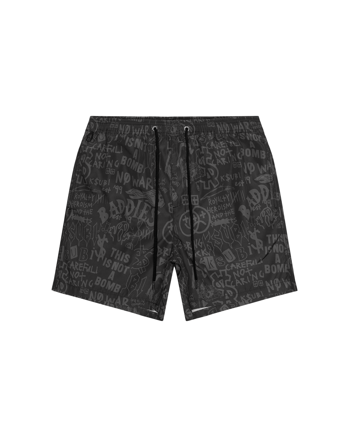 Mens Baddies Boardshort Black Regular Walkshorts - Black
