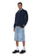 MENS  INTRUDER BOMBER JACKET NAVY OVERSIZED JACKETS
