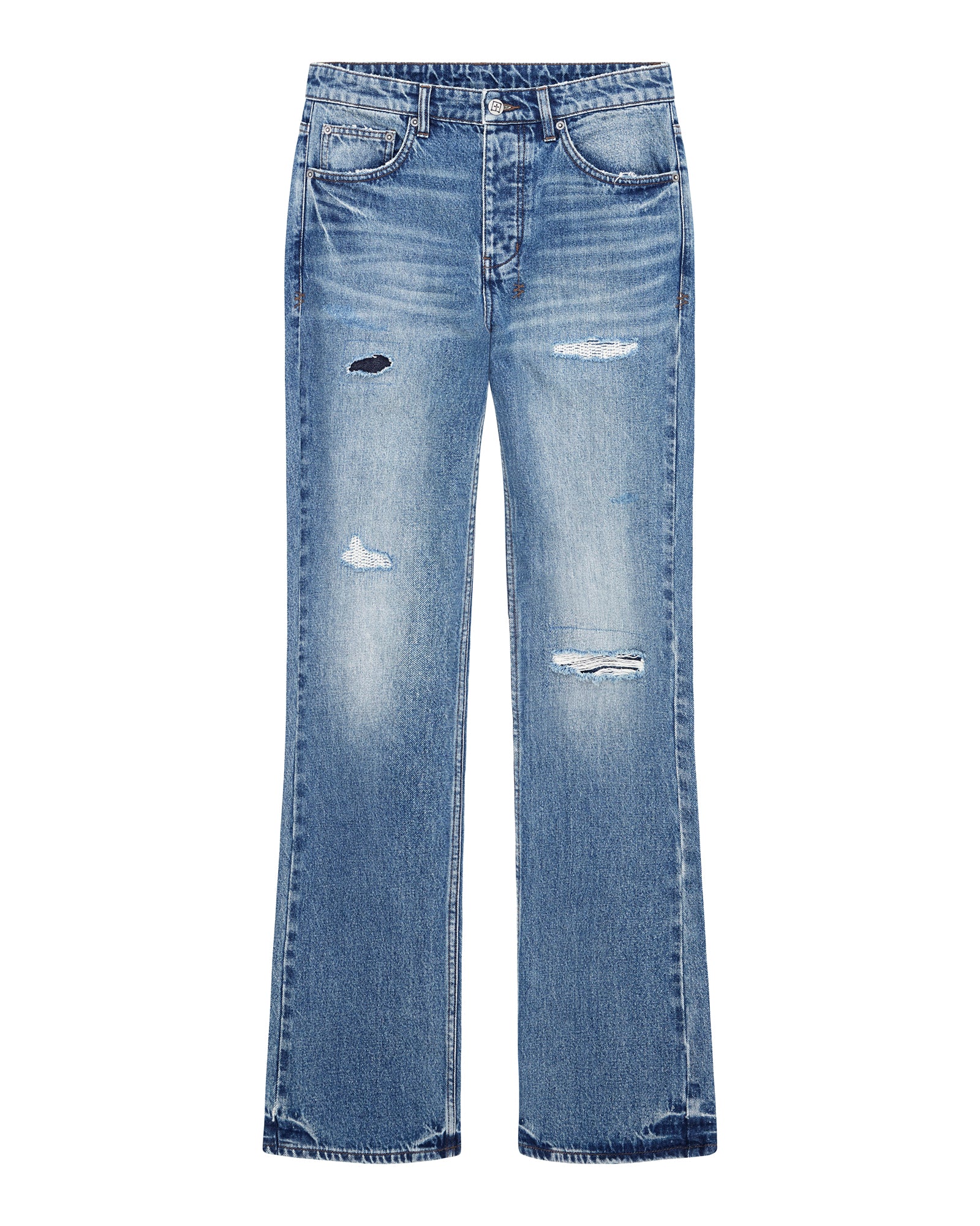 MENS  BRONKO ROADHOUSE REPAIR BOOTCUT DENIM JEANS