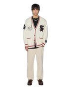 MENS PLAYOFF CARDIGAN ECRU KNITWEAR