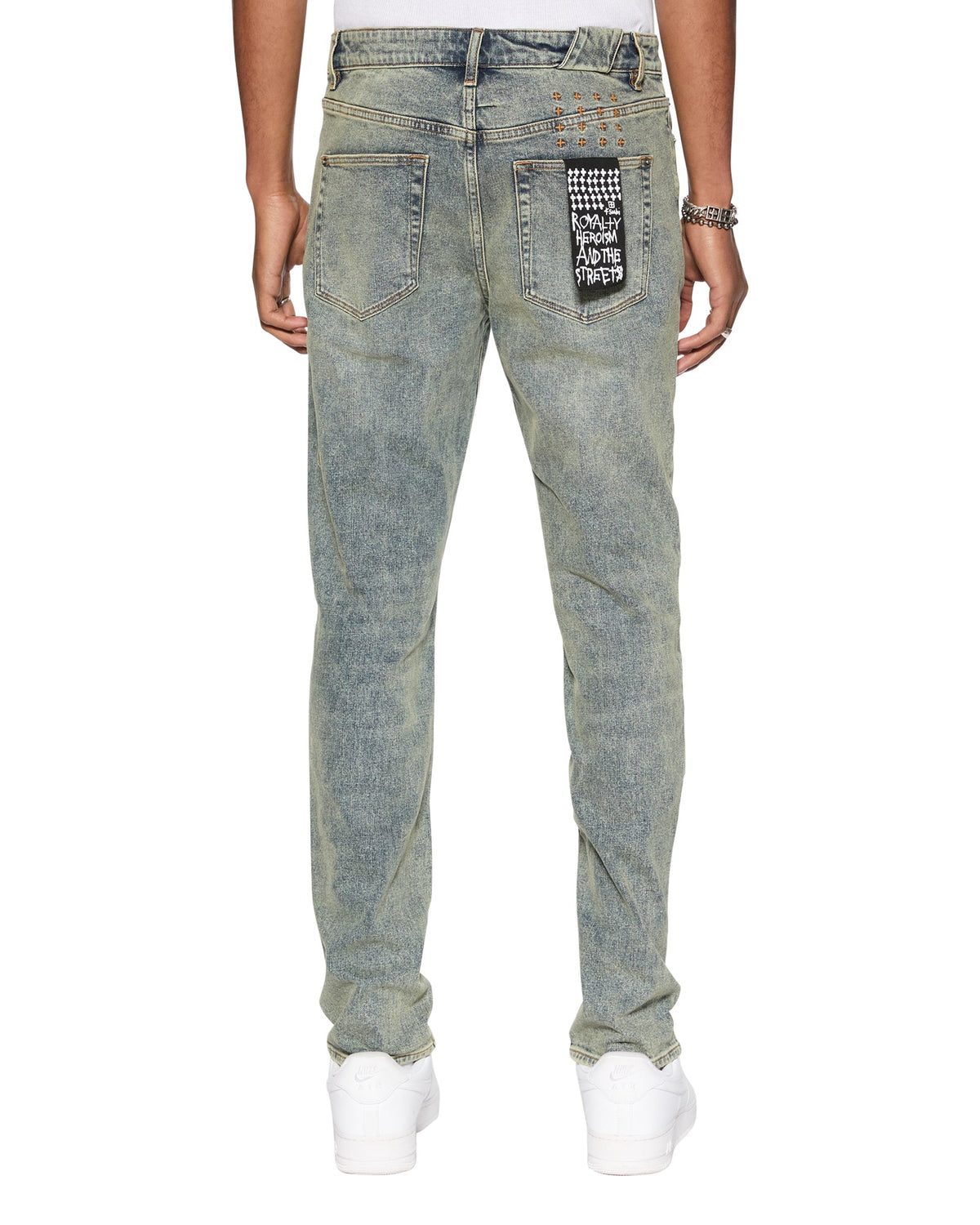 Mens Chitch Stage Dive Caged Slim Denim Jeans - Denim