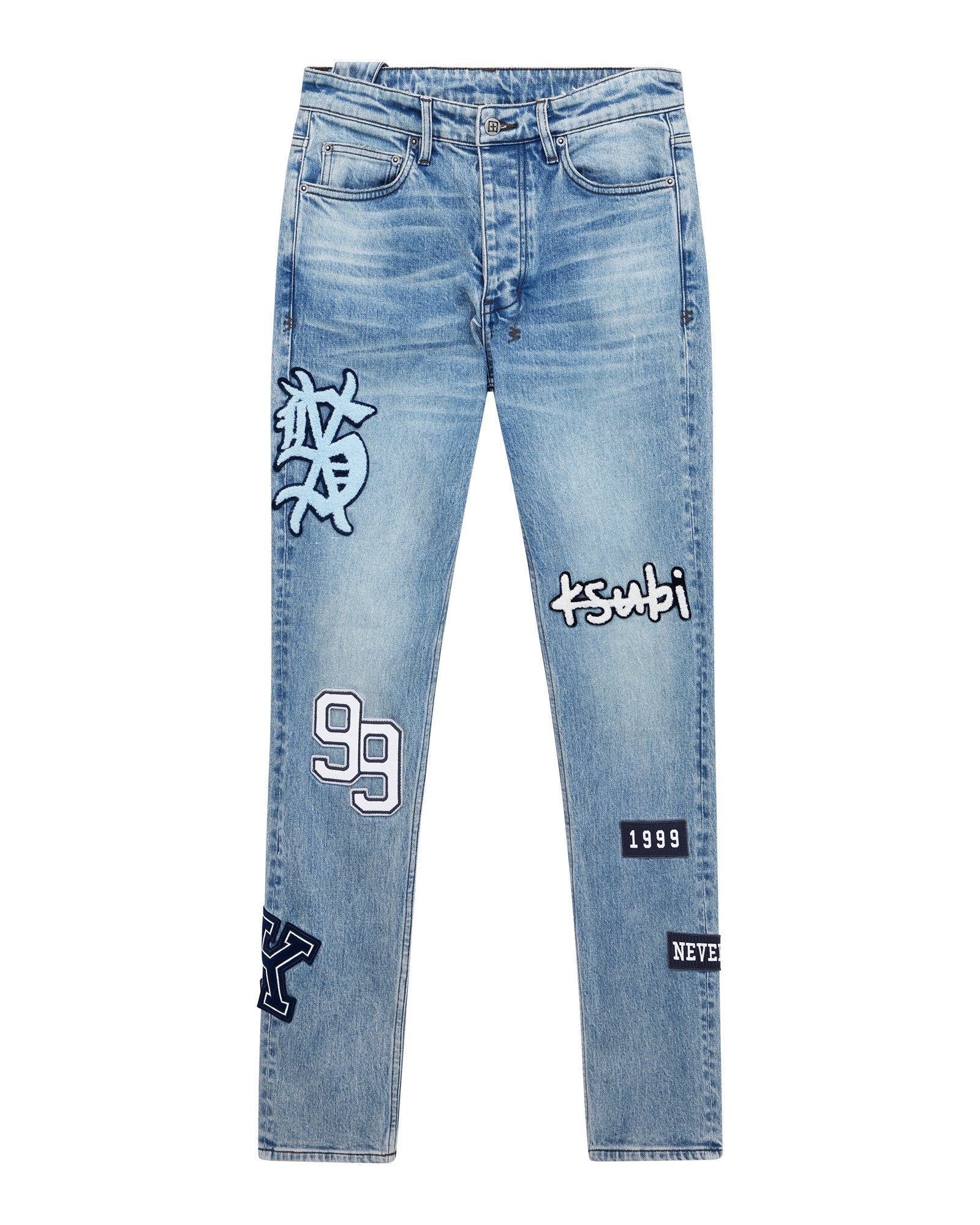 MENS  CHITCH STRIKER PATCHED SLIM DENIM JEANS