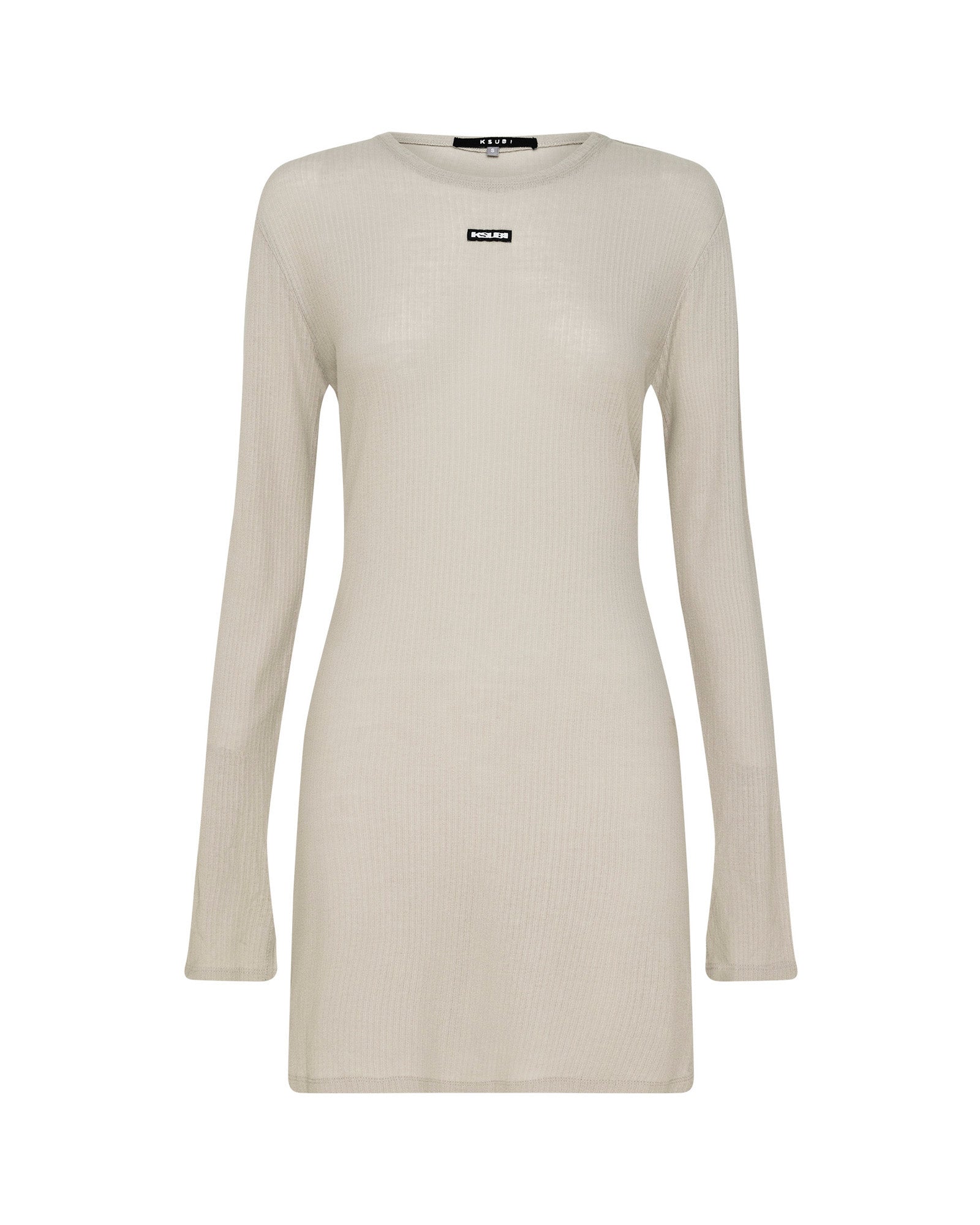 WOMENS  CRAWFORD LS MINI DRESS TAUPE FITTED DRESSES