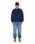MENS  MEKANIK CREWNECK INK BLUE BOXY FLEECE