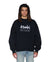 MENS  PLATED EKCESS CREWNECK JET BLACK OVERSIZED FLEECE