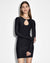 CHARMED KEYHOLE DRESS BLACK