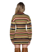 Womens Tamrin Knitted Ls Polo Dress Multi Slim Dresses - Multi Colour