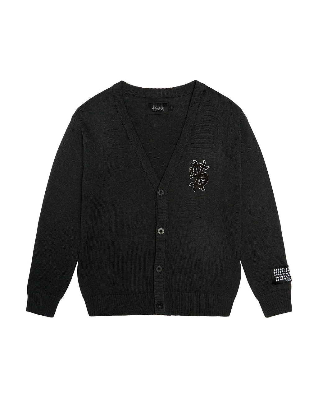 MENS DUG OUT CARDIGAN BLACK KNITWEAR