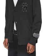 MENS DUG OUT CARDIGAN BLACK KNITWEAR