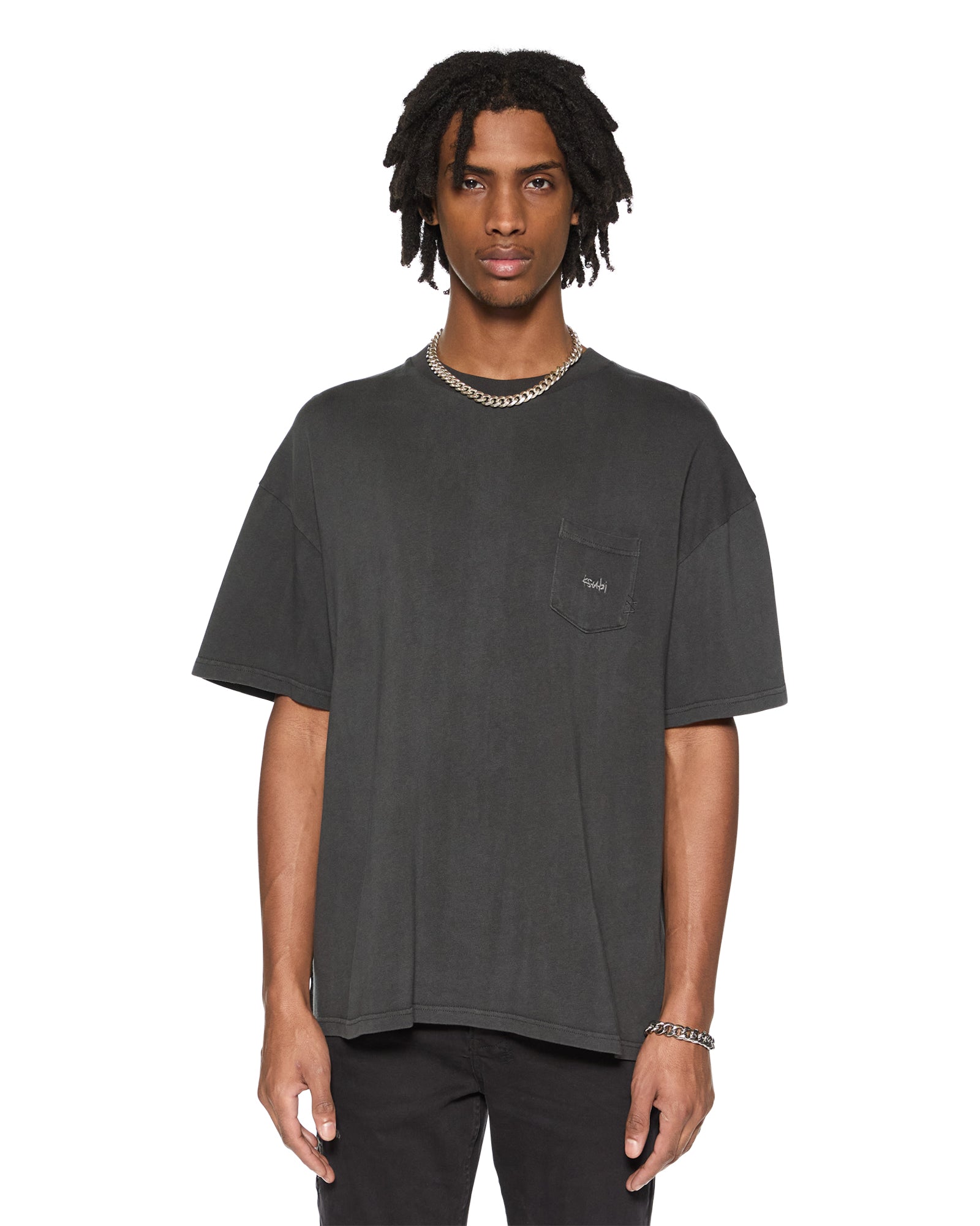 EST POCKET SS TEE OLD BLACK