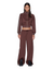 WOMENS  CROPPED ZIP TRAK TOP MOCHA REGULAR FASHION TOPS