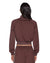 WOMENS  CROPPED ZIP TRAK TOP MOCHA REGULAR FASHION TOPS