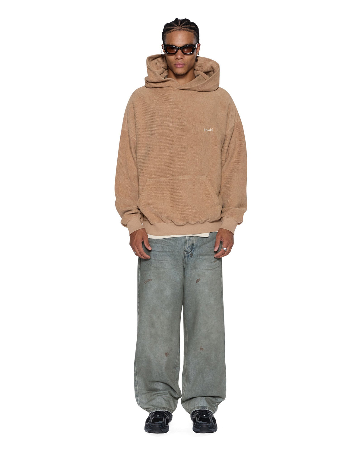 Mens 1999 Ekcess Hoodie Elk Oversized Fleece - Brown