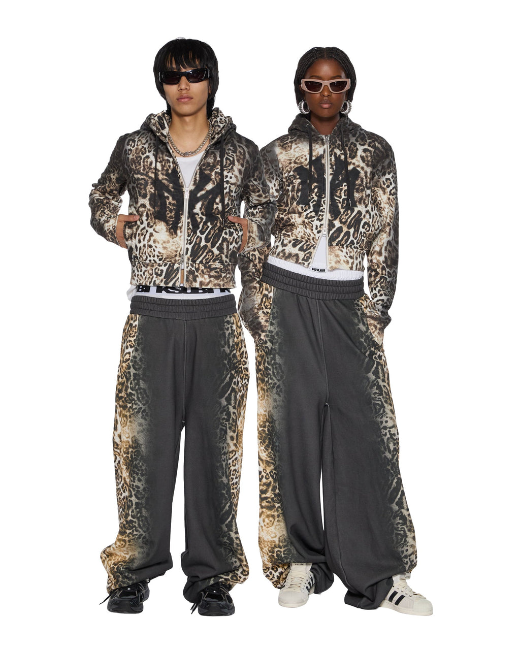 WOMENS MOWALOLA ZIP HOODIE CHEETAH FLEECE