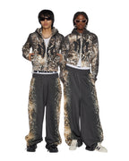 WOMENS MOWALOLA ZIP HOODIE CHEETAH FLEECE