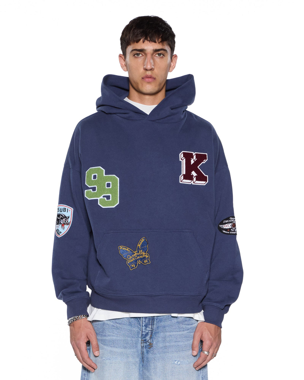 PATCHED EKCESS HOODIE NAVY