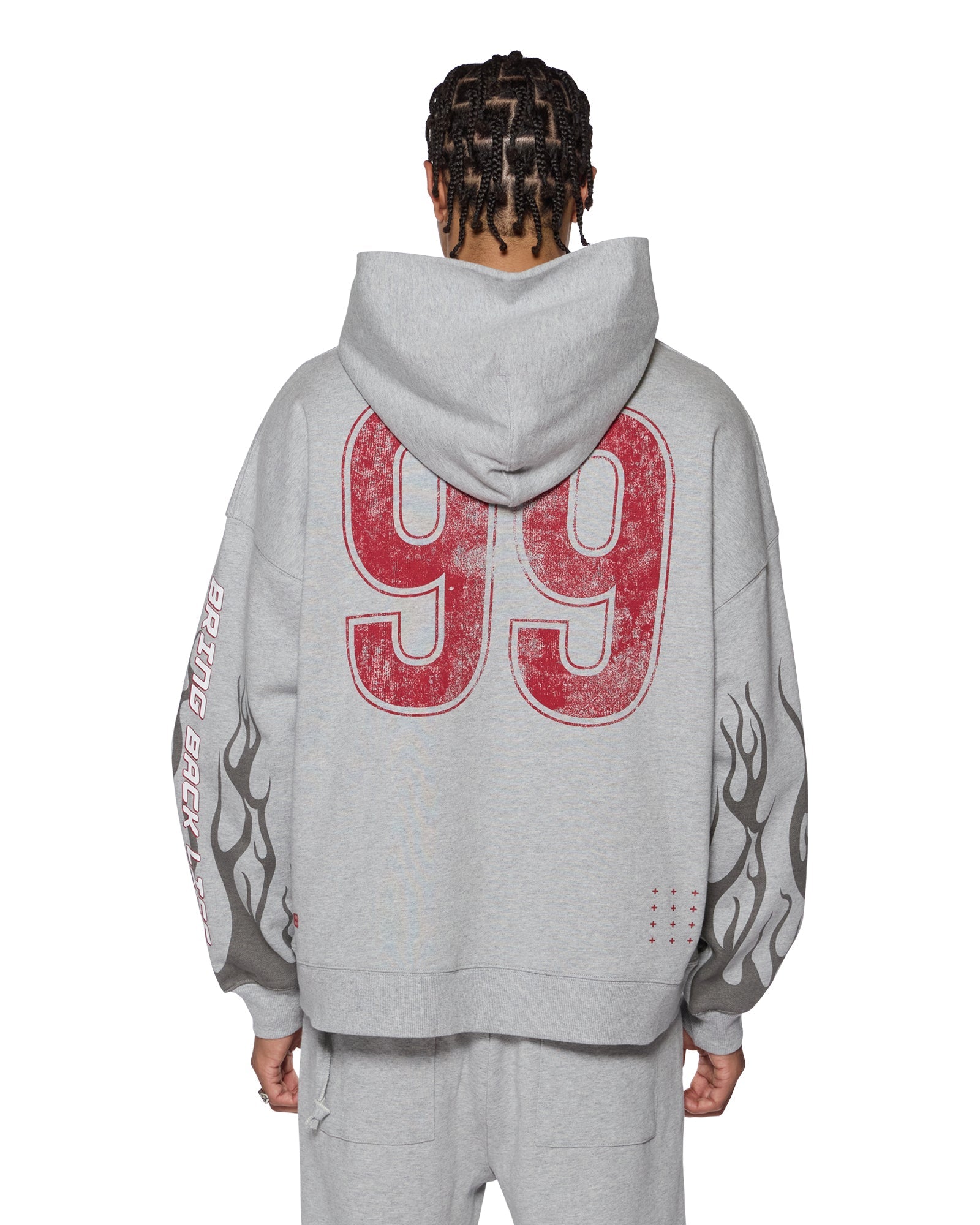 STINGER EKCESS ZIP HOODIE GREY MARLE