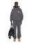 MENS  KREST EKCESS HOODIE CHARCOAL OVERSIZED FLEECE
