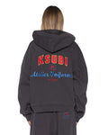 CAMPUS HOODIE WASHED BLACK