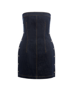 Womens Hotline Dress Original Snaps Fitted Dresses - Denim