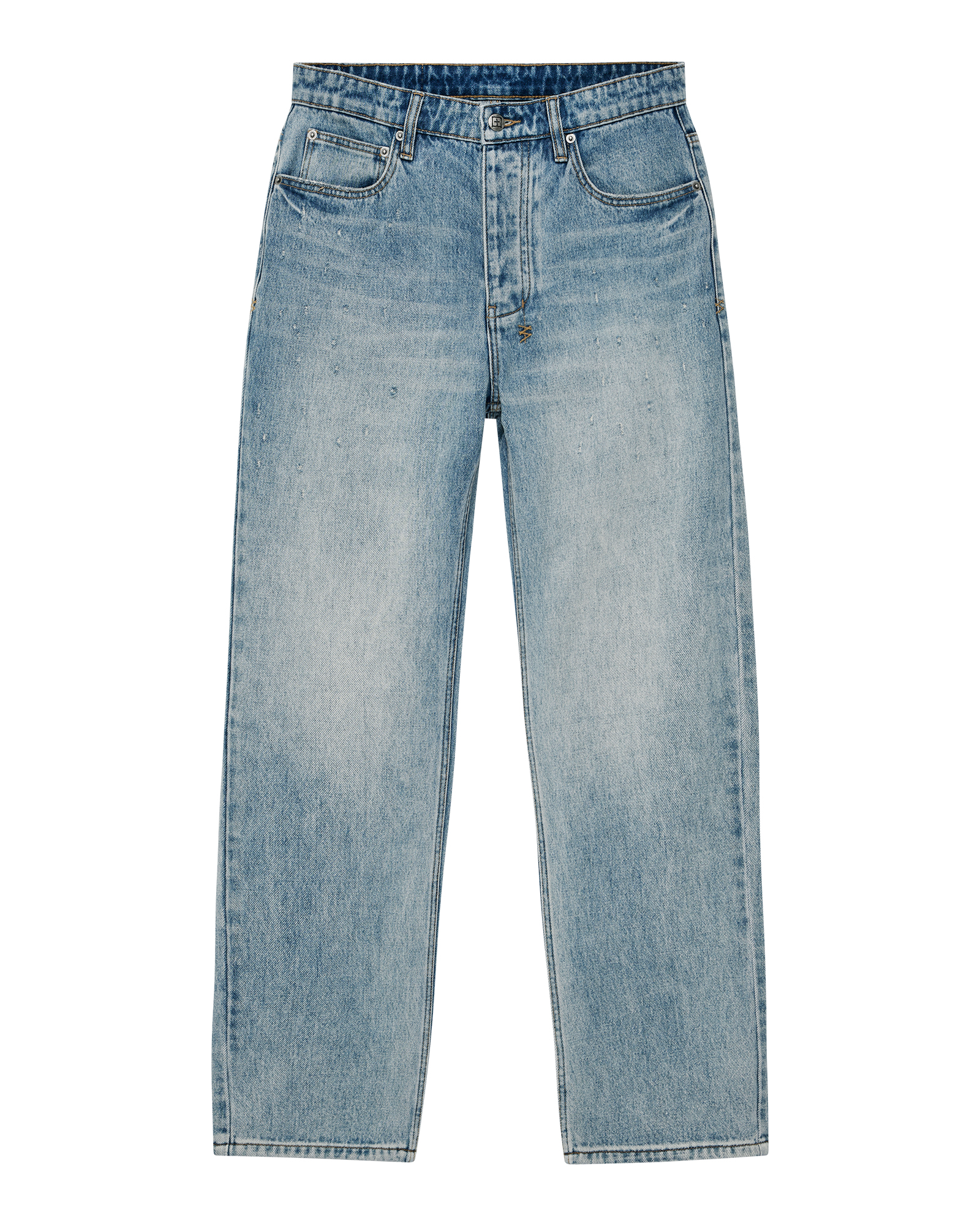 MENS  HAZLOW SCATTER BLUE STRAIGHT DENIM JEANS