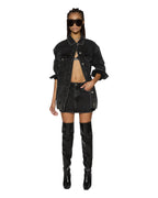Womens Low Rider Mini Phoenix Slim Skirts - Black