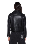 WOMENS AMPLIFY LEATHER JACKET BLACK JACKETS