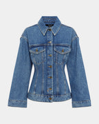 Womens Cinched Jacket Heritage Slim Jackets - Denim