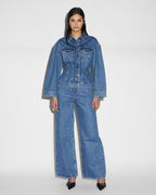 Womens Cinched Jacket Heritage Slim Jackets - Denim