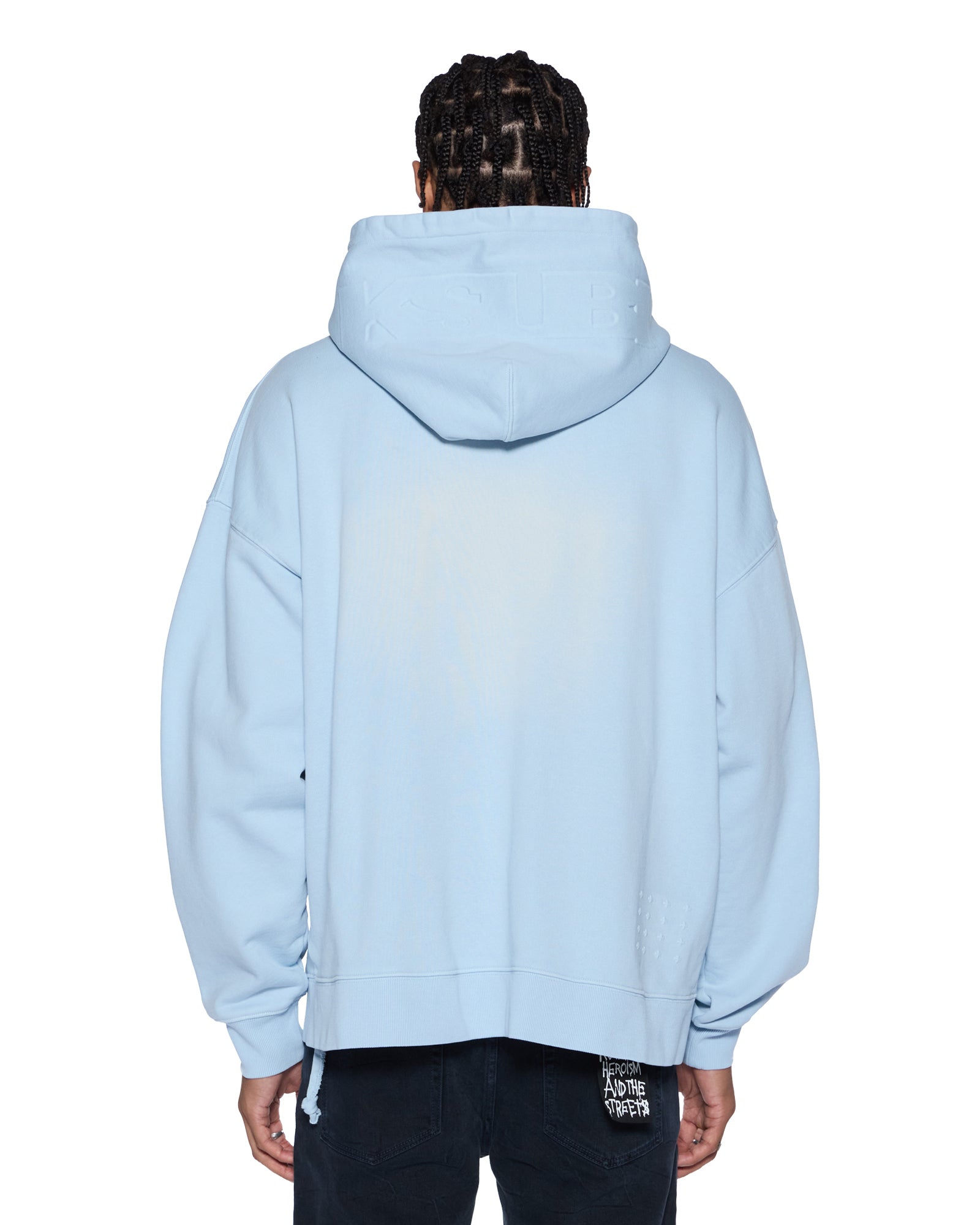 MENS  INTRUDER EKCESS ZIP THRU HOOD ICE MIST OVERSIZED FLEECE