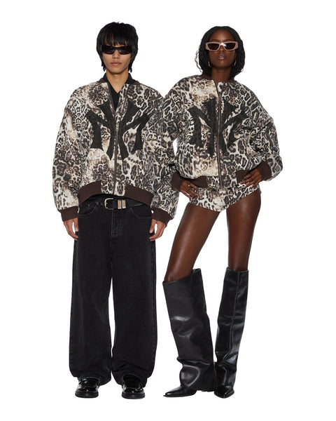 Womens Mowalola Bomber Cheetah Trashed Jackets | Ksubi ++