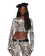 MOWALOLA CROP JACKET CHEETAH