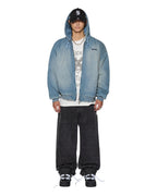 MENS SLOUCH BOMBER JACKET FADED INDIGO JACKETS
