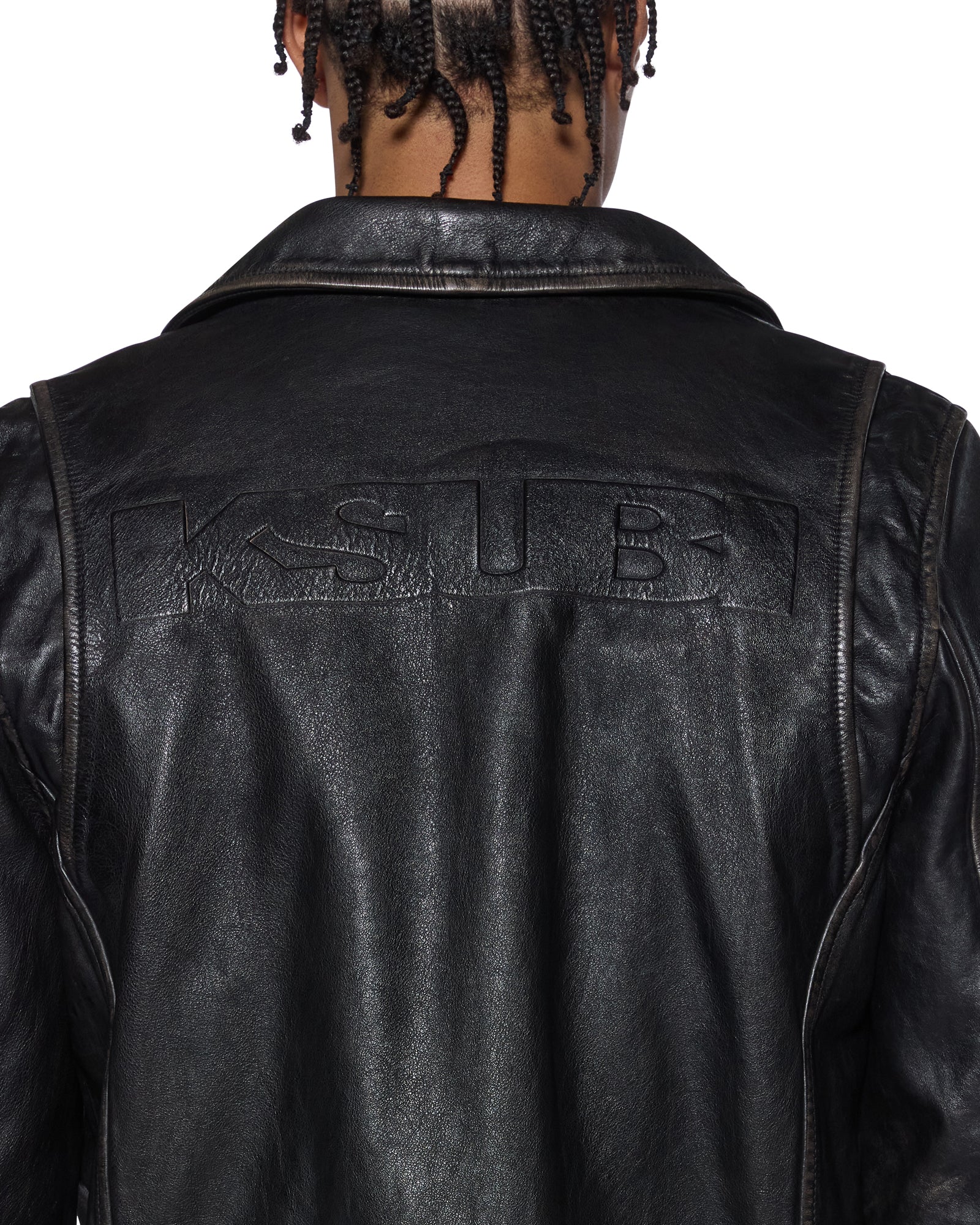 MENS  SOTT CAPITOL LEATHER JACKET BLACK REGULAR JACKETS
