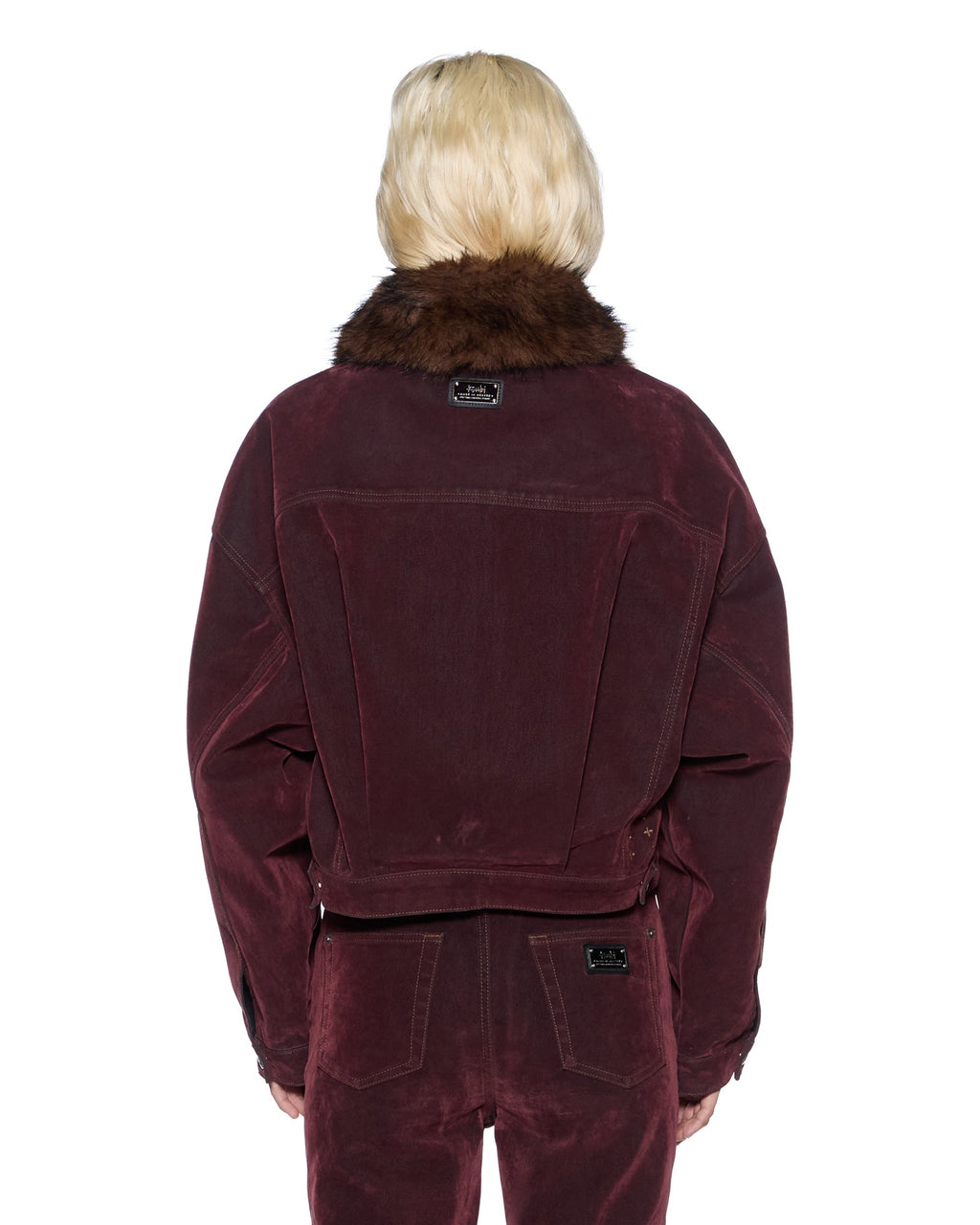 WOMENS RELAXED TRUCKER JACKET MERLOT JACKETS